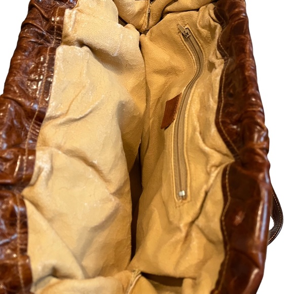 Vtg Furla Floral Tapestry and Leather Shoulder Bag - Picture 11 of 13